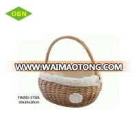 Wholesale decorative empty indian wicker wedding gift fruit basket decoration