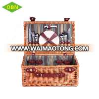 Wholesale new design Food Insulated atacado cestas de vime do piquenique wicker picnic basket