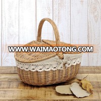 Wholesale wicker picnic basket wicker mini picnic basket