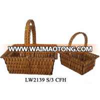 small cheap empty picnic wicker gift basket