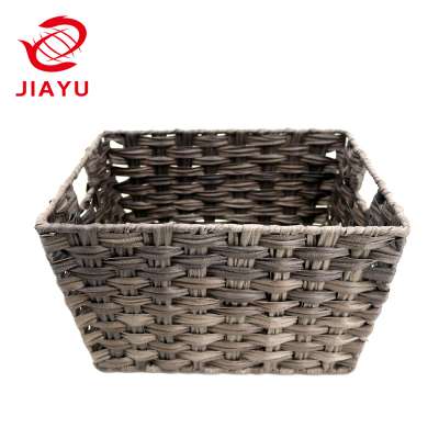 10% Off Durable PE PP Plastic Storage Basket Square Shopping Woven Home Toys Clothes Shower Bathroom Storage Basket