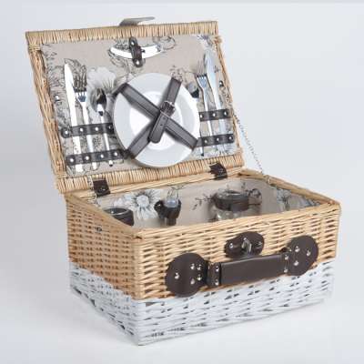 ODM OEM cheap bulk fabric wicker willow picnic basket with handle