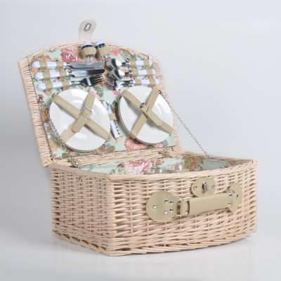 Hand made custom size sewing weaving wicker bread picnic basket