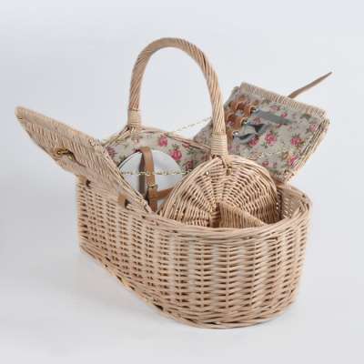 China supplier wholesale small weaving willow floral picnic basket