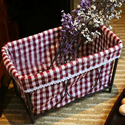 handmade wire basket metal wire fruit basket wire egg basket wholesale with fabric