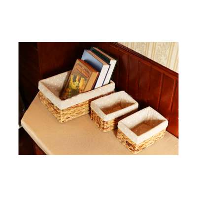 100% handmade natural sea grass storage basket water hyacinth storage basket for home storage