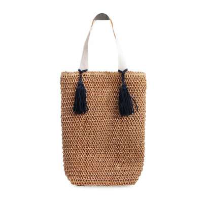 paper straw bag new fashion round bag woven  handlebag crochet bag