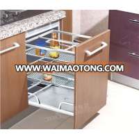 Foshan wholesale stainless steel kitchen wire drawer basket 201